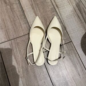 Everlane Cream Slingback Flats